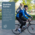 K9 Sport Sack Urban 3 - Small, Leafy - Ideal for Dogs with 13-16” Back Length - Dual-Use, Backpack-Style Carrier + Everyday Pack