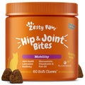 Zesty Paws Hip & Joint Bites for Cats - Glucosamine for Cats - with Chondroitin, Turmeric - Cat Joint Supplement for Hip & Joints - AlaskOmega Fish Oil with Omega-3 Fatty Acids - 60 Count