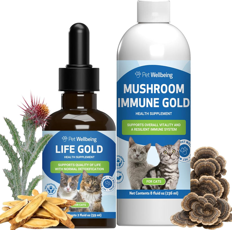 Pet Wellbeing More Mushrooms Bundle for Cats - Immune System Support