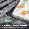 NODARKO Cat Blanket for Indoor Cats - Ultra Thick 460GSM Faux Rabbit Fur & 260GSM Sherpa, Small Pet Throw for Carrier, Crate & Couch Protection, Soft Thermal Kitten Bedding, 21"x18" Grey