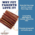 Amazing Dog Treats - 6 Inch Medium Size Bully Sticks (10 Count) - Bulk Bully Sticks for Dogs - No Hide Bully Stick Dog B