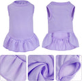 2 Pcs Dog Dresses Cat Skirt Solid Color Dog Clothes Summer Sleeveless Puppy Girl Clothes for Small Pet Dogs Cats (Pink,Light Purple, X-Small)