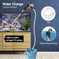 Yaubay 132GPH Manual Aquarium Gravel Cleaner, Fish Tank Siphon Vacuum Cleaner with Adjustable Water Flow for Cleaning Di