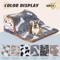 YedsIntu 6 Pcs Absorbent Guinea Pig Blankets Washable Small Animal Fleece Bedding Cage Liners Reusable Pet Pee Pad Sleep