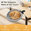 17.3" Extra Large Cat Desk Bed Cat Desk Hammock for Home Office Holds 40lbs
