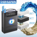 290GPH Turtle Tank Filter Aquarium Filter for 20-85 Gallon, Turtle Filter Low Water Level Available and Flow Adjustable,