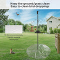 2 PCS Bird Seed Catcher for Pole - 47.24" Clear PE Outdoor Mat for Under Bird Feeder, Waterproof Tear-Resistant Seed Cat