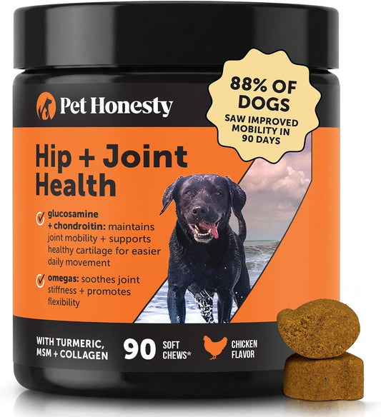 Pet Honesty Vet Recommended Hip and Joint Supplement for Dogs, 90 Count