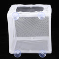2 Pack Fish Incubator Mesh Box Aquarium, 6.3" x 5.51" x 5.91" Breeder Box for Fish Tank White Nylon Mesh Fishes Breeder 