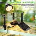 Hanging Turtle Basking Platform for 18"+ Wide Tanks, 12 x 7 in Acrylic Turtle Dock with Feeding Tray & Textured Ramp, Ad