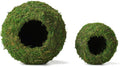 USMOLA Mossy Caves, Artificial Green Moss Caves Hide for Pet Reptile Frogs and Snakes, Terrarium & Vivarium Decor, Crest