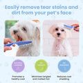 Dog Face Comb, Flea Comb for Dogs, Fine Tooth Tearstain Remover, Removes Crust and Mucus, Face Brush for Poodles & Other Breeds, Grooming Comb for Pets, Large + Small [We Love Doodles]