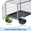 ZOMISIA Collapsible Dog Crate for Medium Dogs - 36 inch Escape Proof Metal Dog Kennel with Double Door, Easy Assembly Fo