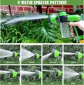 Dog Wash Sprayer Outdoor, 8-in-1 Dog Sprayer Hose Attachment with Massage Brush and Pet Grooming Comb, 3/4 Inch Standard Garden Hose Nozzle for Watering Flowers, Car Washing, Pet Bathing(Green)