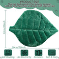 Romaneco Leaf Shaped Self-Warming Cat Bed Mat – 26"x20" Flannel & Cotton Pet Pad, Warm Pet Cat Mat for Indoor, Soft Kitten Cushion & Puppy Mattress (Green)