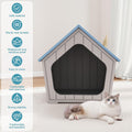 KAMABOKO Outdoor Cat House – Durable Pet Shelter with Ventilation for Indoor & Outdoor, Removable Roof, Easy to Clean, C