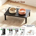 OPNICE Adjustable Cat Food Stand, Elevated Cat Feeder Stand with 4 Height Settings, Automatic Cat Feeder & Tradition Bow
