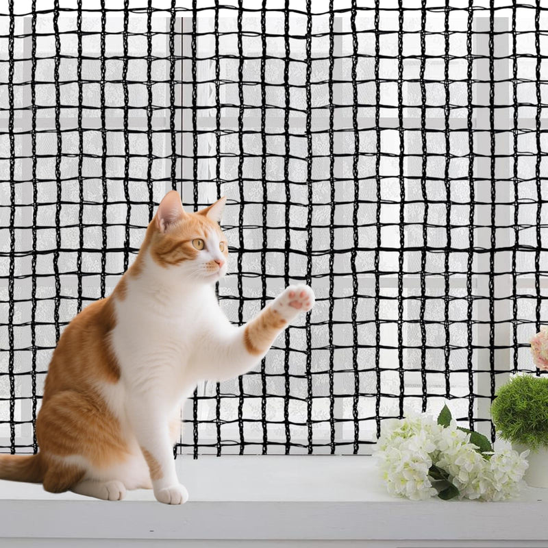 POYEE 10X20FT Cat Netting Balcony Protection Cat Barrier Balcony Safety Mesh Screen for Pets Catio for Apartment Balcony Window Stairs