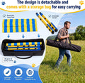 Silipull Dog Agility Jump Set, Heavy Duty Metal Dog Agility Equipment with 9 Adjustable Heights, Foldable Dogs Hurdle Tr