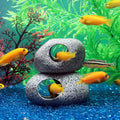 Aquarium Decorations Rock,Stackable Fish Tank Decor Cave, Ceramic Shelters
