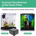 hygger 5W/10W Ultra Quiet Aquarium Air Pump, Adjustable Oxygen Aerator with Dual Outlets – 160 GPH/250 GPH for Fish Tank