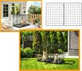 2 Pack Dog Crate Divider Panel with Ties, Adjustable Metal Kennel Divider 17.7" H x 13.7"-27" Width, Black Wire Grid Fit
