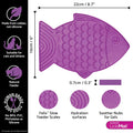 LickiMat Felix, Fish-Shaped Cat Slow Feeders Lick Mat, Boredom Reducer; Perfect for Food, Treats, Yogurt, or Peanut Butt