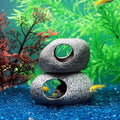Aquarium Decorations Rock,Stackable Fish Tank Decor Cave, Ceramic Shelters