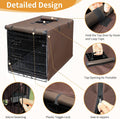 DONORO Dog Crate Cover, Waterproof Pet Kennel Cover 600D Heavy Duty Dog Cage Cover Universal Fit for Most Wire Pet Crates (Brown, 36.0" L x 23.0" W x 25.0" H)