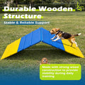 Dogs Agility Course Backyard Set, Non-Slip Dog Agility A-Frame with 2 Chains, Dog Agility Equipment, 84” x 24” Large Siz