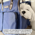 DJANGO Dog Carrier Tote Bag for Small Dogs, Supportive Base - Navy, Large