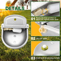 MAOPINER Automatic Water Dispenser Bowl, Stainless Steel Animal Waterer