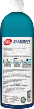 Simple Solution Urine Destroyer Enzymatic Cleaner, Urine Remover, Dog Stains, Pet Stain and Odor Remover, Odor Destroyer, 2X Pro-bacteria Cleaning Power, 32 Ounces