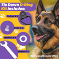Terixe 4 Pack Tie Down Kit, 1000 LB Load Capacity, with Wrench - Easy Installation, Tie Down D-Ring Kit Compatible with RuffLand Kennels - Ideal for Securing Your Crate in Vehicle