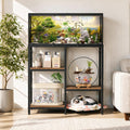 20 Gallon Fish Tank Stand with Storage, Aquarium Stand for 20 Gallon Tanks, Heavy Duty Metal Frame with 3 Engineered Woo