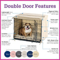 Pet Dreams Dog Crate Cover, Ivory, Small, 24"