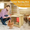 Chicken Nesting Box 3 Compartments - Wall Mount Wooden Egg Laying Nest Box for Chicken Coop, Easy to Assemble & Versatil