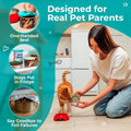 Basic Haus 3 Pack Universal Pet Food Can Covers Lids - One fit 3 Standard Size Cans for Cats and Dogs Food Cans - Easy to Clean - Safe Silicone - Emerald Wave