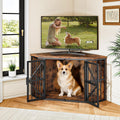 CHOEZON 44" Corner Dog Crate Furniture for Medium Dogs