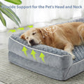 BFPETHOME Orthopedic Dog Beds for Large Dogs-Waterproof Sofa Dog Bed with Removable Washable Cover, Big Pet Bed with Waterproof Lining and Nonskid Bottom,Pet Bed for Large Dogs