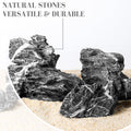 2.2-8.1 Inches Natural Seiryu Stone, 5 PCS Mixed Sizes Aquarium Rocks for Aquascaping, Iwagumi Layouts, Terrariums & Aqu
