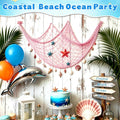 2PCS Fish Net Decorations, Nautical Netting for Beach Décor, Light Pink
