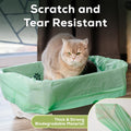 Cat Litter Box Liners 100% Compostable - Drawstring Close - 20 Count - Jumbo Size 36" x 19" - Tear & Leak Resistant - OK