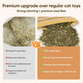 PetZen Garden Sisal Catnip Pillow Toy Kickers, 2 Pack Interactive Catnip Toys with Organic 8000mg Herbal Blend for Indoor Scratching, Chewing & Teething, Fun for Kittens and Adult Cats