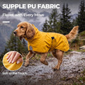 Easy-On PU Dog Raincoat, No Leg Holes