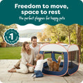 FurHaven Soft-Sided Dog & Cat Playpen, Portable Foldable Indoor & Outdoor Pet Playpen with Mesh Windows & Zippered Door