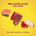 Meow Mix Surf ‘N Turf Patés, Wet Food Variety Pack, 12 Cups
