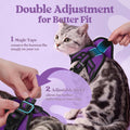 rabbitgoo Cat Harness and Leash, Step-in Escape Proof Kitten Harness Set, Soft Comfortable Cat Vest, Easy to Wear and Adjust, Reflective for Safe Outdoor Walking, Purple, Small