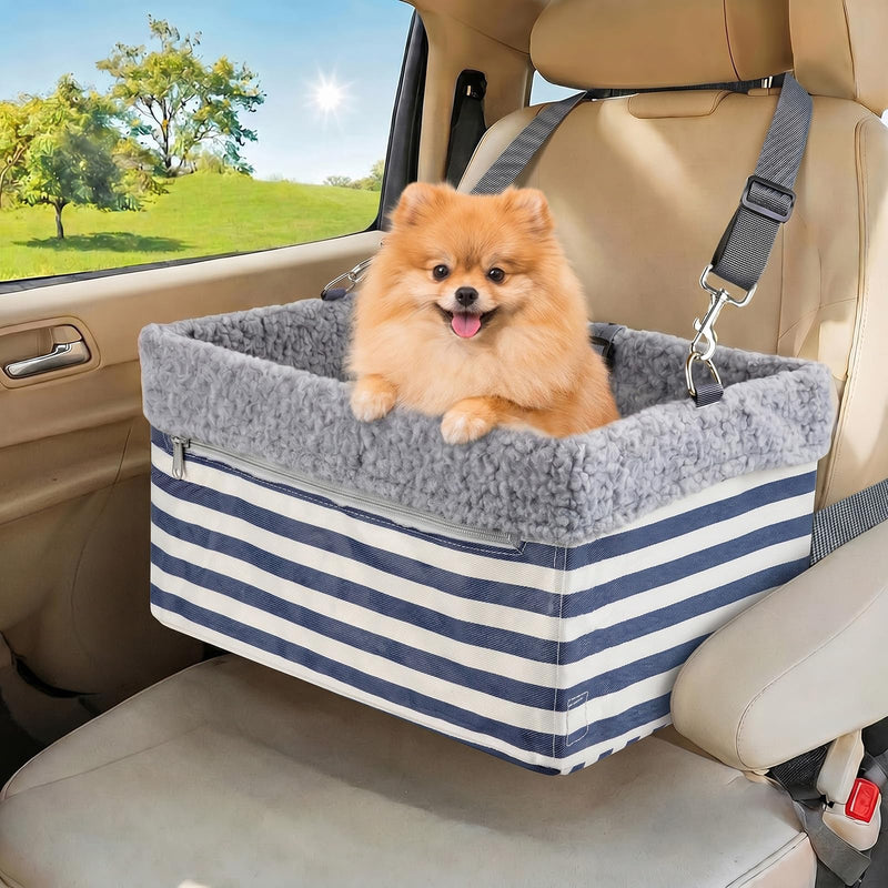 MARSLABO Dog Car Seats for Small Dogs, Upgrade Dog Booster Seat with Metal Frame Construction with Double-Layer Oxford, Perfect for Small Pets up to 20lbs