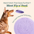 WOOF Fly n' Feed Flying Disc & Lick Mat Dog Toy - Lavender